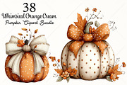 Whimsical Orange Cream Pumpkin PNG, a Seasonal Illustration by Canvas Craft (Thumbnail 1 of 10)
