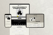 Minimal Landing Page Template Canva, a Landing Page Template by Row Creative (Thumbnail 8 of 9)