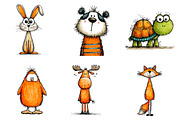 Animals Minimalist Cartoon Clipart, an Illustration by CreationArt (Thumbnail 2 of 5)