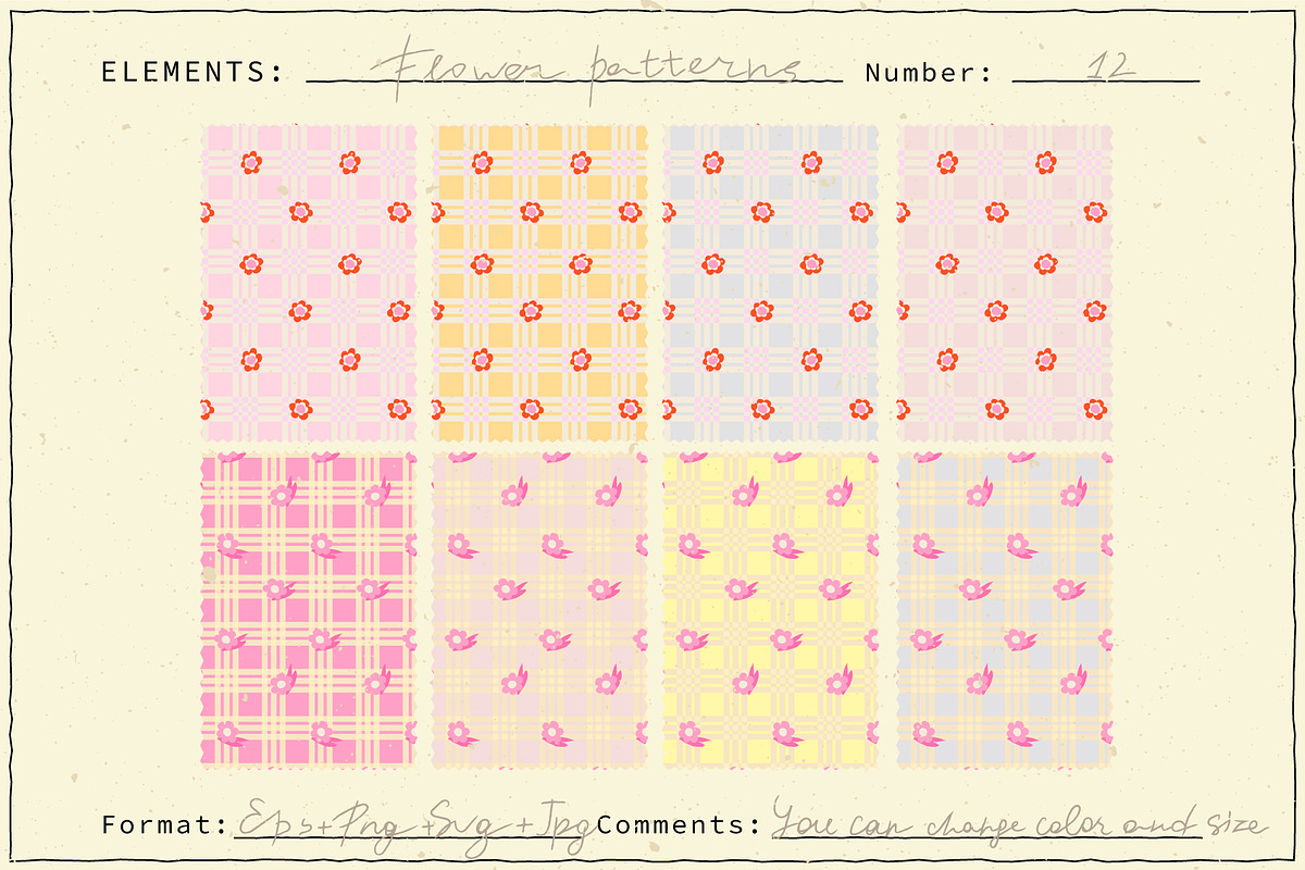 Retro Flowers Collection, a Pattern Graphic by NKTN (Photo 9 of 15)