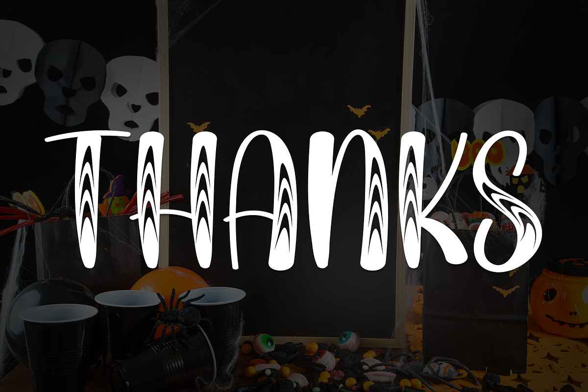 Merry Halloween | Script Font, a Script Font by Scratchones (Photo 8 of 8)
