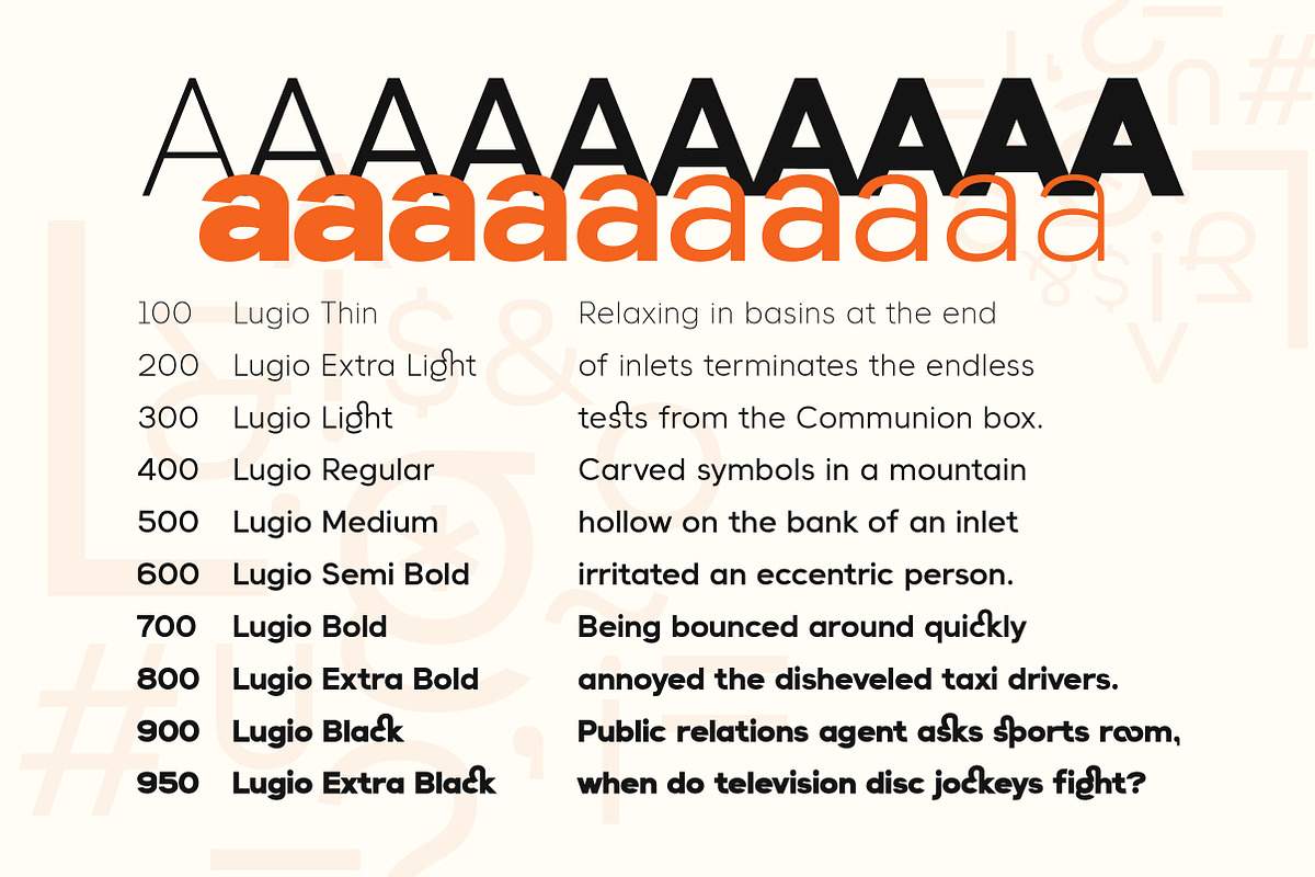 Lugio Sans Modern Geometric Family, a Sans Serif Font by Lettertype Studio (Photo 3 of 16)