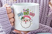 Embroidery Ho Ho Santa Face PNG, an Illustration by CraftArtStudio (Thumbnail 3 of 4)