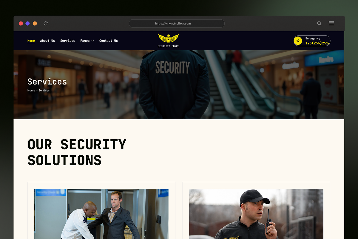 SecurityForce, Security Service Site preview 2