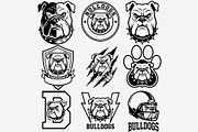 Bulldog Logo Clipart Bundle, a Seasonal Illustration by Tanya Kart (Thumbnail 7 of 9)