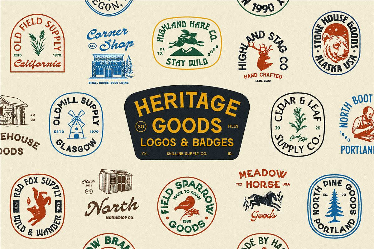 Heritage Goods Logo Collection, a Branding & Logo Template by Skilline Supply Co. (Photo 1 of 9)