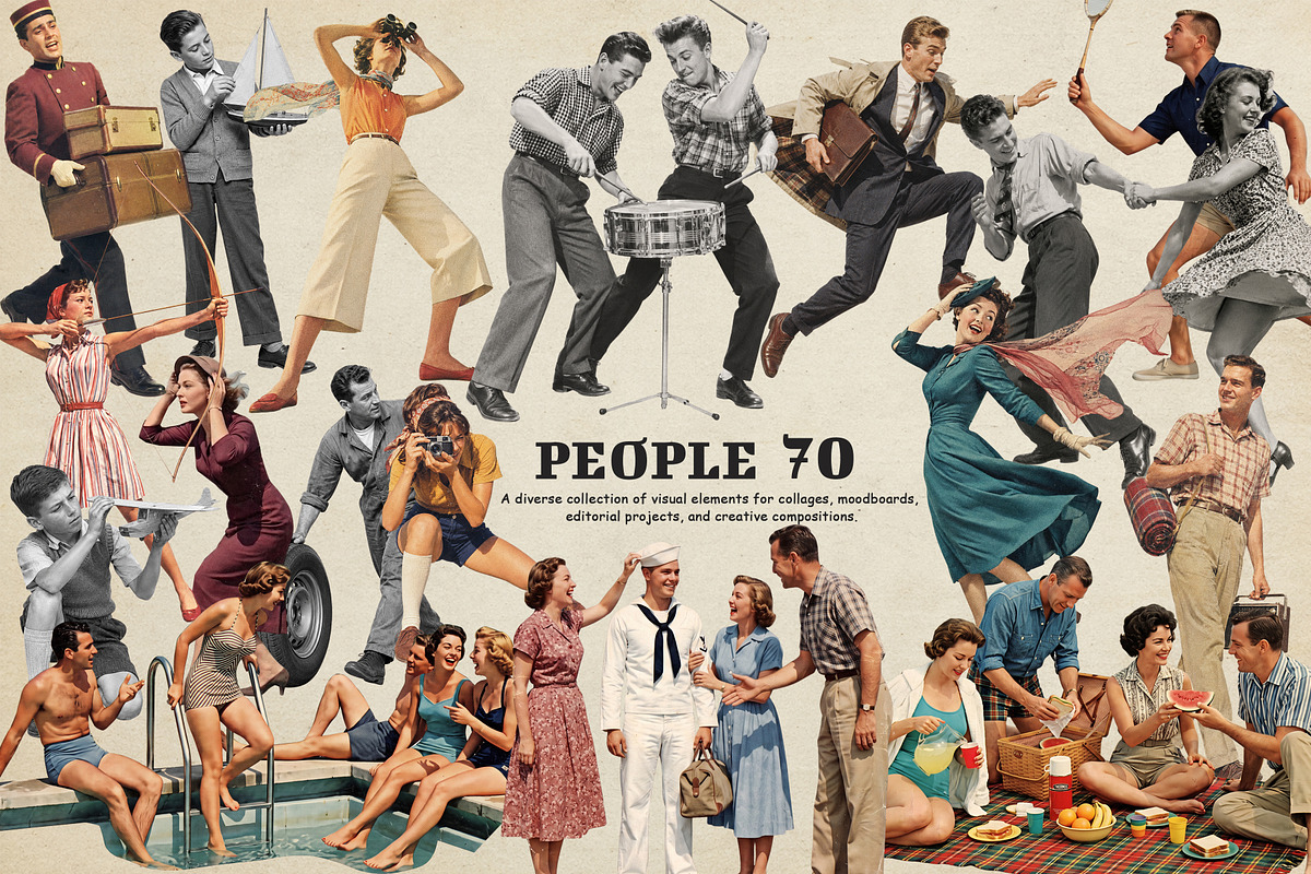 Vintage Collage Creator 400+ Assets, an Object Graphic by DreamoraArt (Photo 4 of 18)