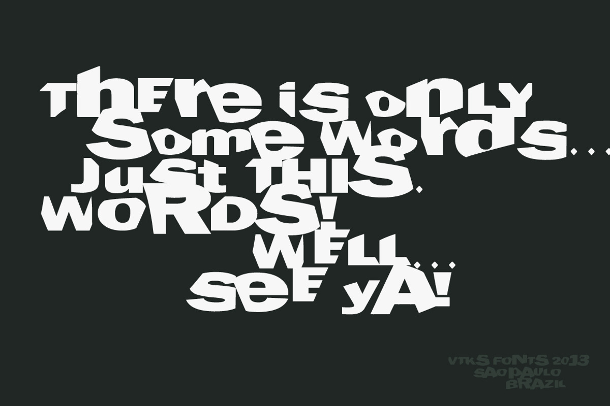Back to basic VTKS FONT preview 3