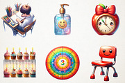 Back To School Classroom Clipart, an Illustration by RobertsArt (Thumbnail 5 of 7)