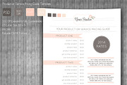 Pricing Guide Template, a Stationery Template by Blissful Pixels (Thumbnail 2 of 4)