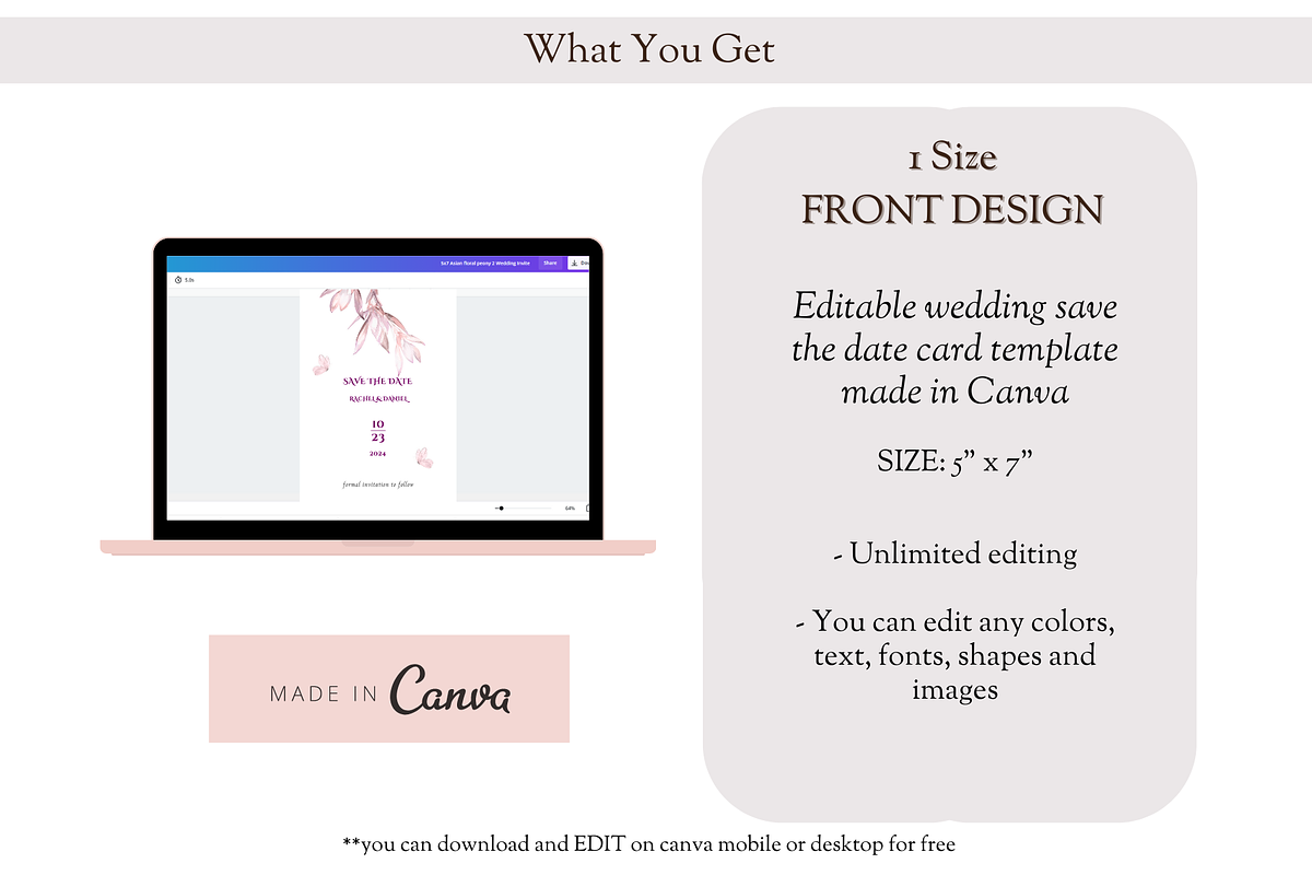 Asian Floral Save The Date - B10A, an Invitation Template by YeeqsWedding (Photo 2 of 4)