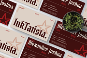 Red Tatto Artist Business Card, a Business Card Template by Annora Studio (Thumbnail 5 of 6)