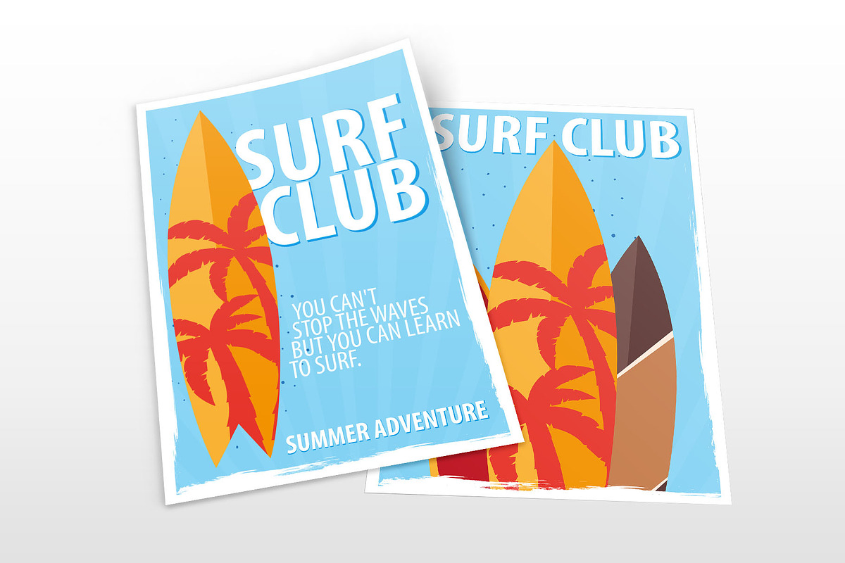 Surf Club Posters, a Flyer Template by Leo Edition
