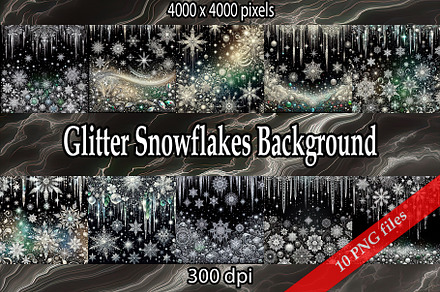 Glitter Snowflakes Background, a Background Photo by LamanAzalea