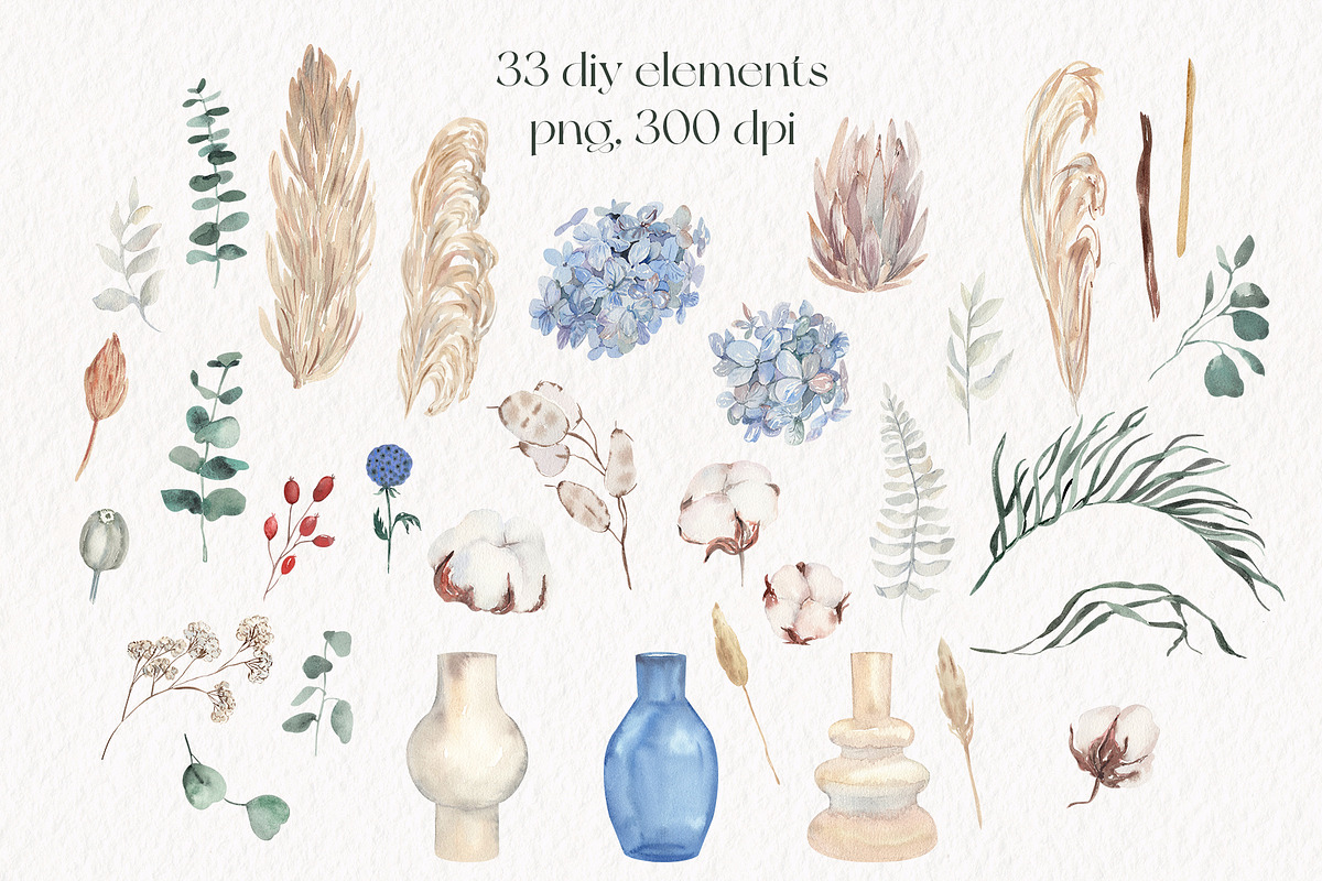Everlasting Florals Winter Boho, a Seasonal Illustration by Catch the Dream Art (Photo 5 of 12)