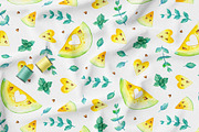 Watermelons Clipart & Patterns, a Food Illustration by Valin Malin (Thumbnail 13 of 14)