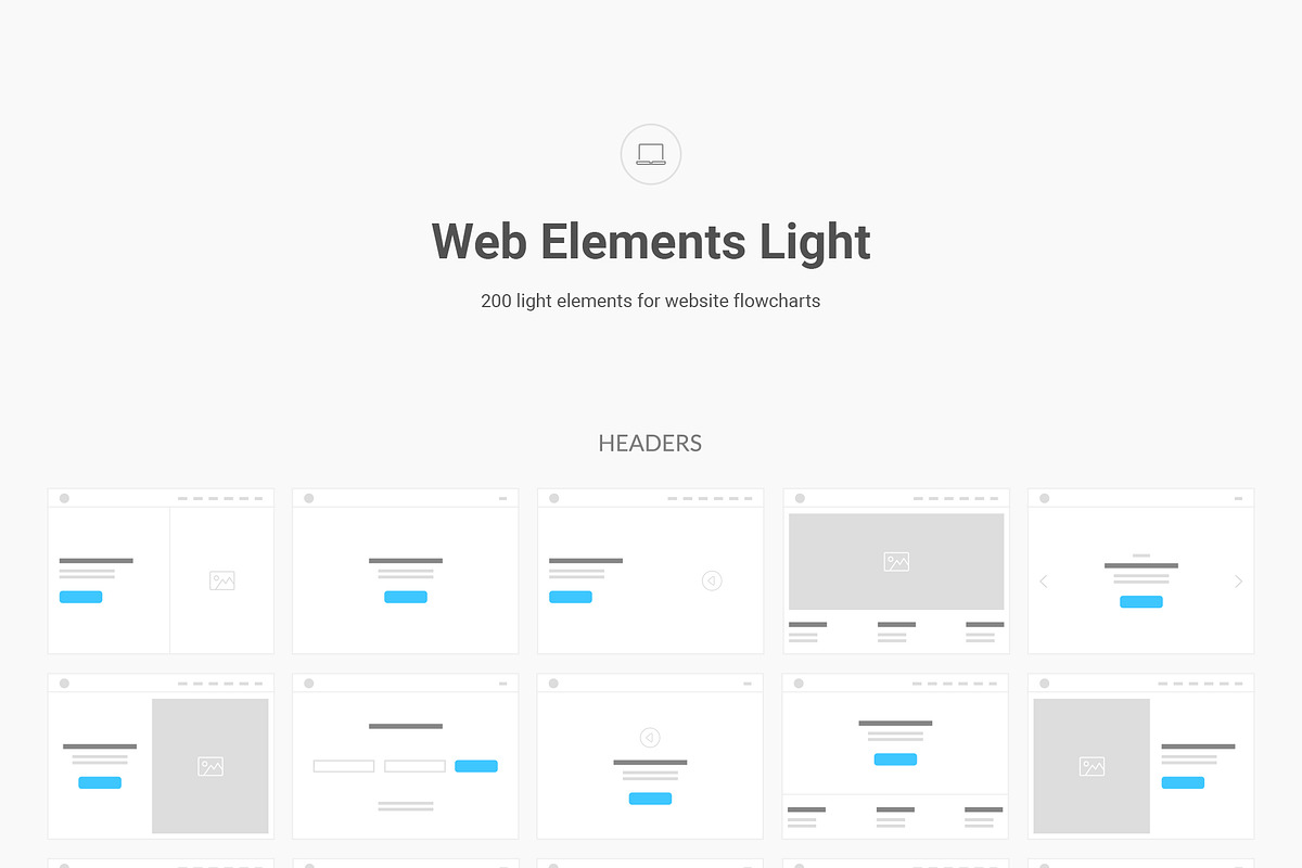 Wireflow Flowcharts, a Wireframe Template by Web Donut (Photo 9 of 14)