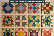 Quilt Block Patterns Modern Mosaic W, a Pattern Graphic by AtacanDigital (Thumbnail 8 of 15)