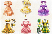 Vintage Baby Dress Sublimation Clipa, an Illustration by SVGArt (Thumbnail 2 of 8)