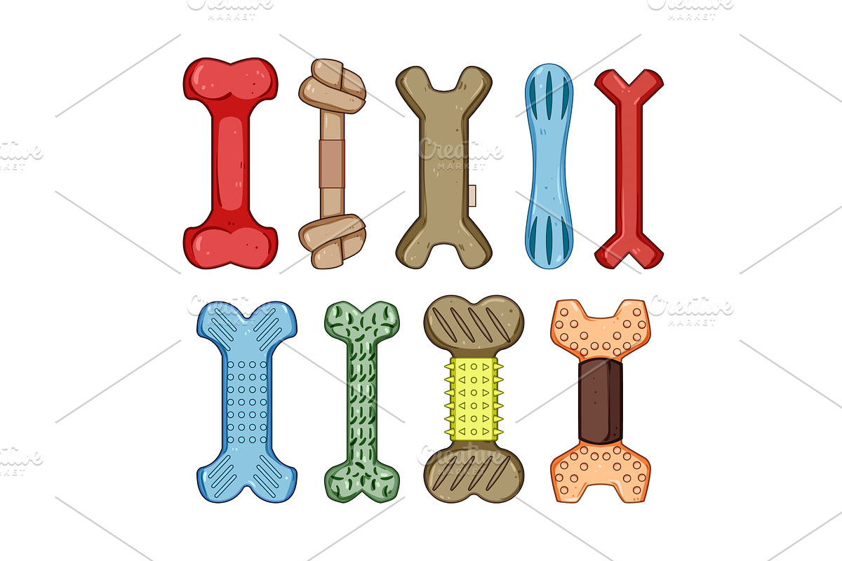 Dog bone toys offering varied, an Animal Illustration by pikepicture