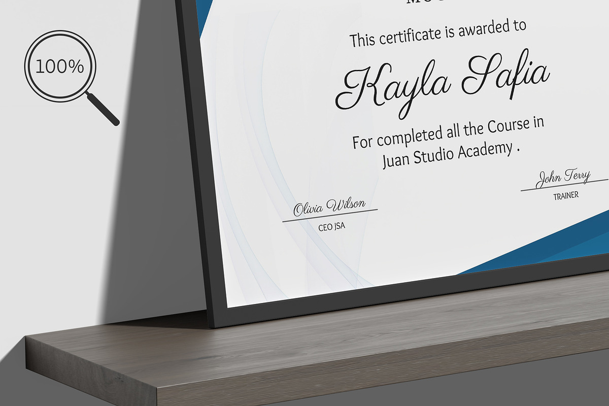 Certificate Frame Mockups, an Advertising Mockup by graphiccrew (Photo 7 of 10)