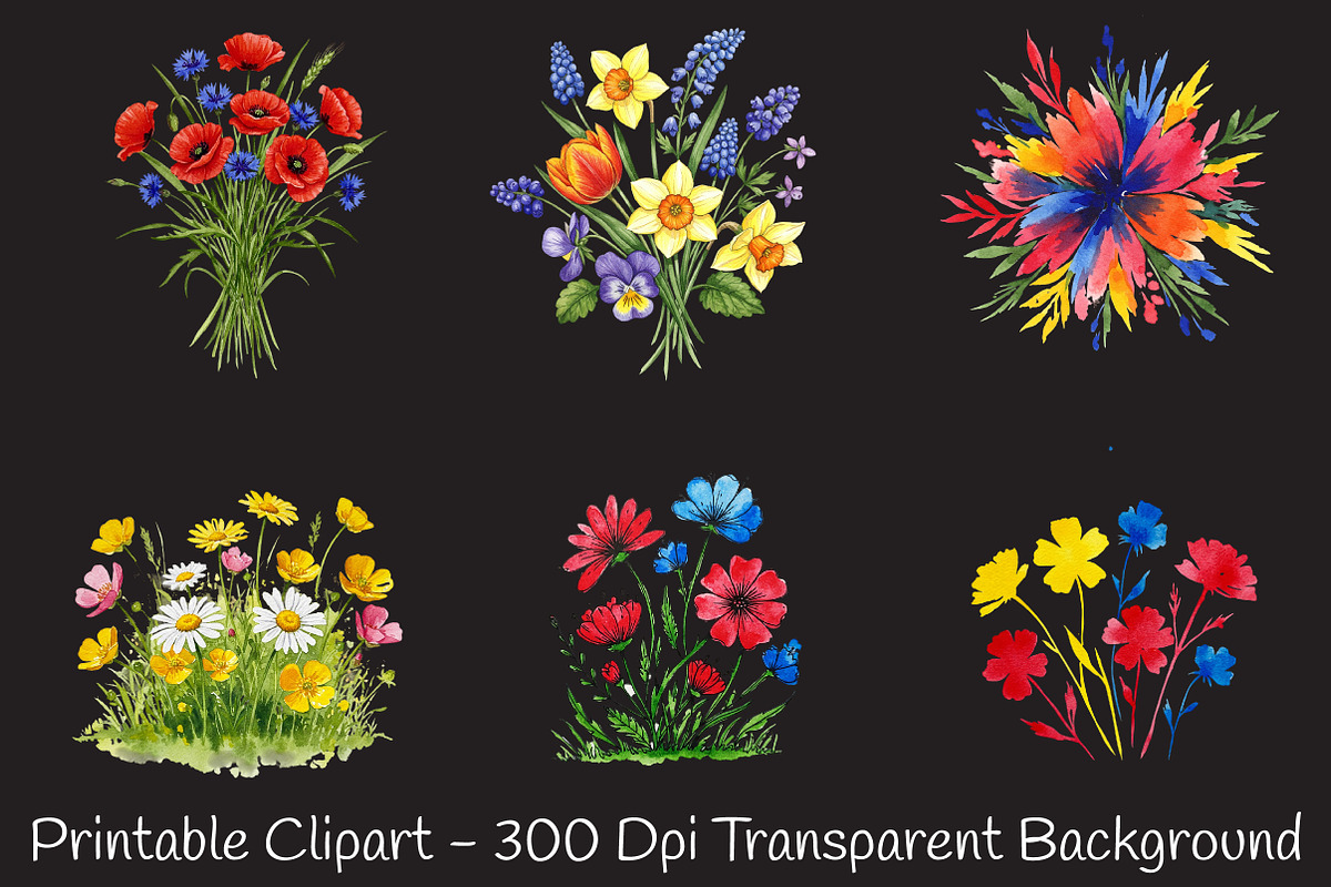 Spring Wildflower Clipart Sublimatio, an Illustration by RobertsArt (Photo 5 of 7)
