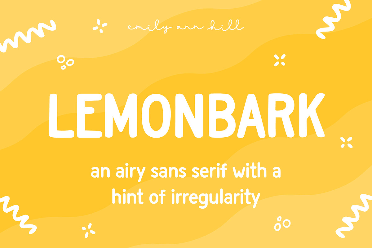 Lemonbark by Emily Ann Hill, a Handwritten Font by Emily Ann Hill Type Co. (Photo 1 of 4)