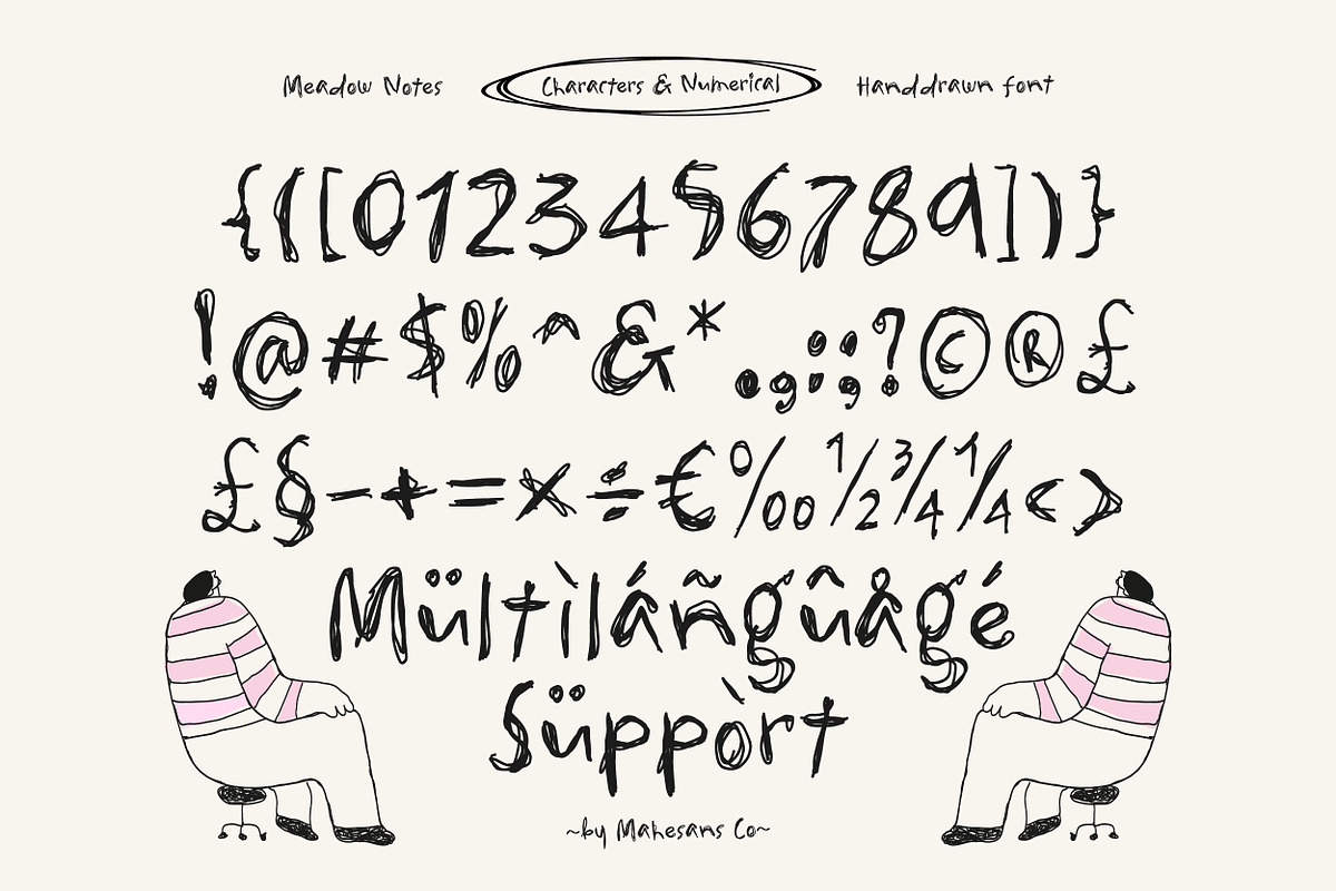 Meadow Notes – Quirky Handwritten, a Handwritten Font by Mahesans Co (Photo 9 of 10)
