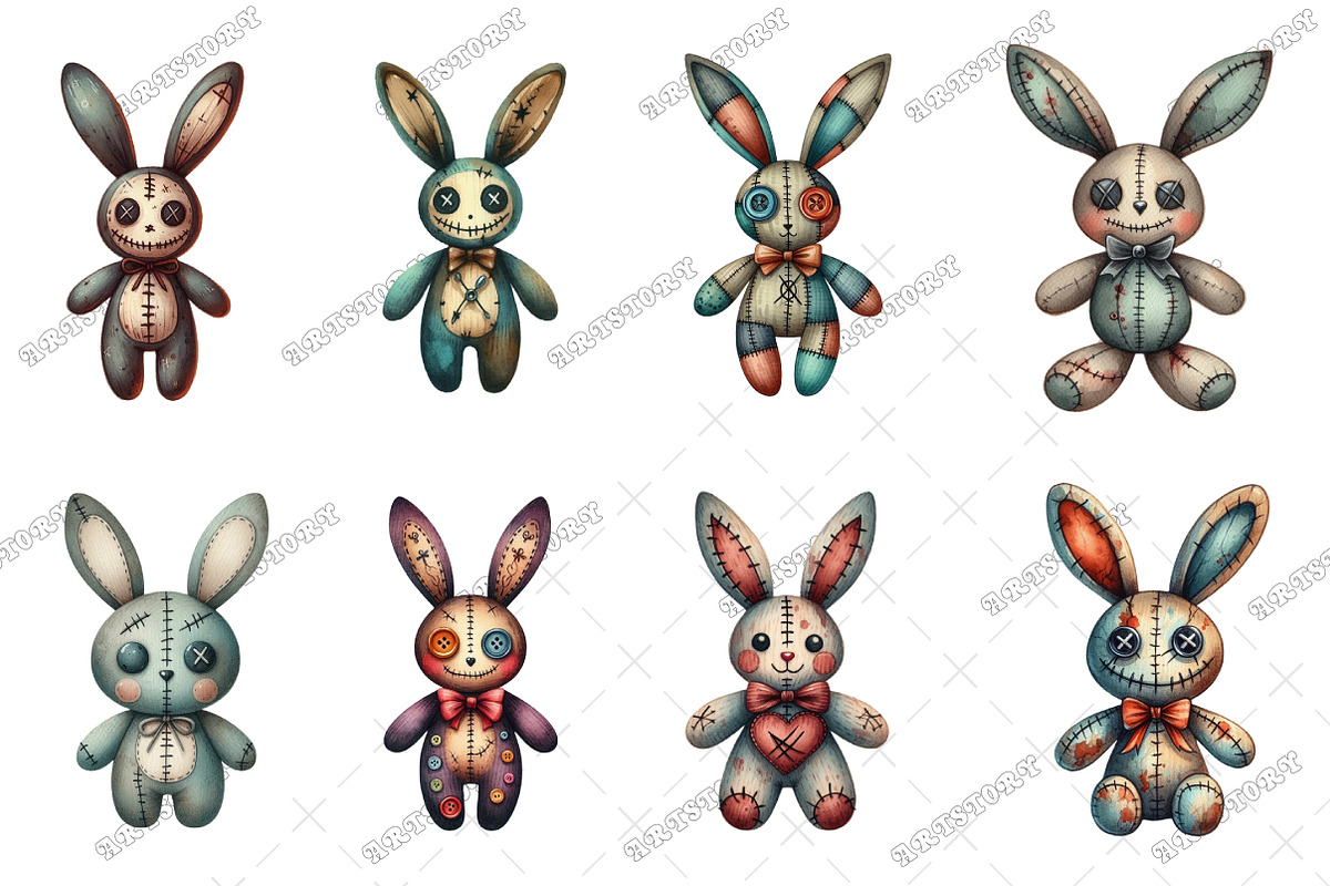 Halloween Voodoo Bunny Doll Clipart, an Illustration by designcity5 (Photo 3 of 5)