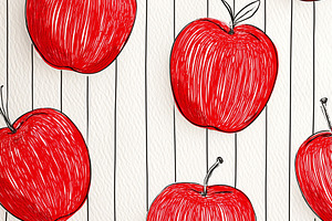 Red apples on white textured, a Food & Drink Photo by MistyDay