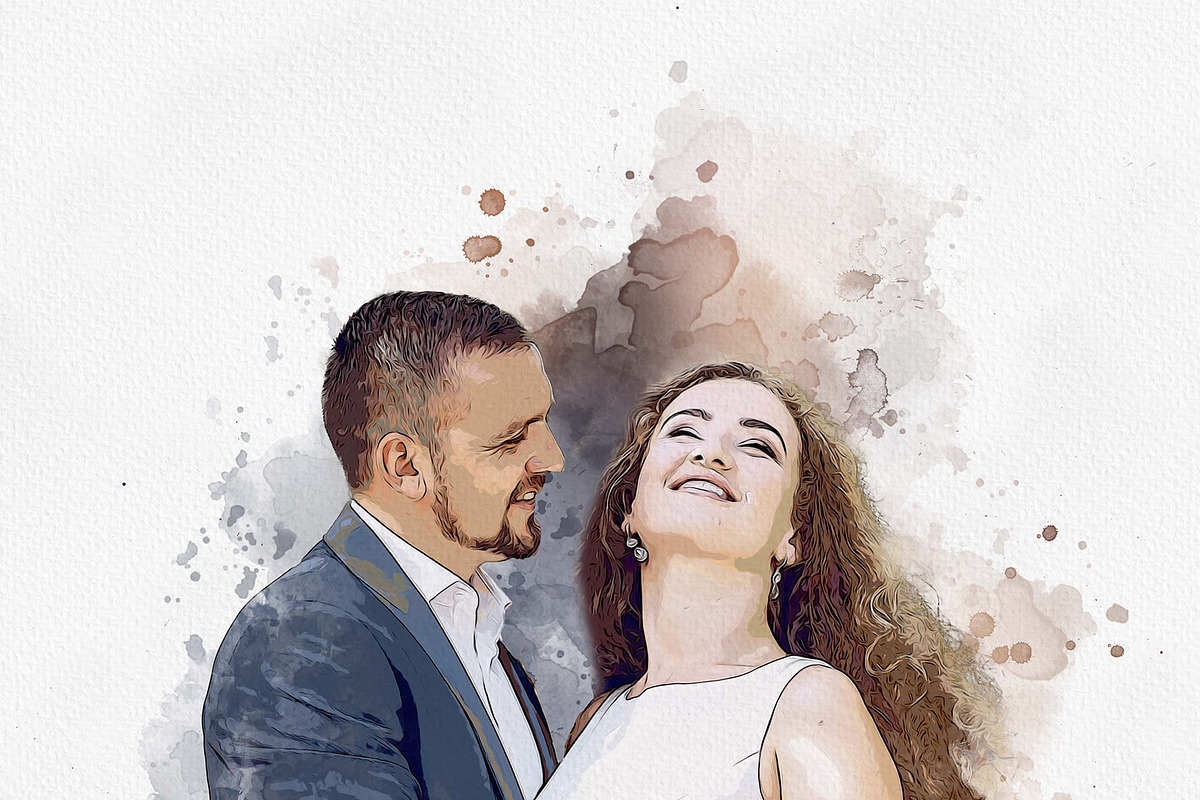Wedding Watercolor Art Photo Effect, an Action Add-On by MRI STUDIO (Photo 11 of 22)