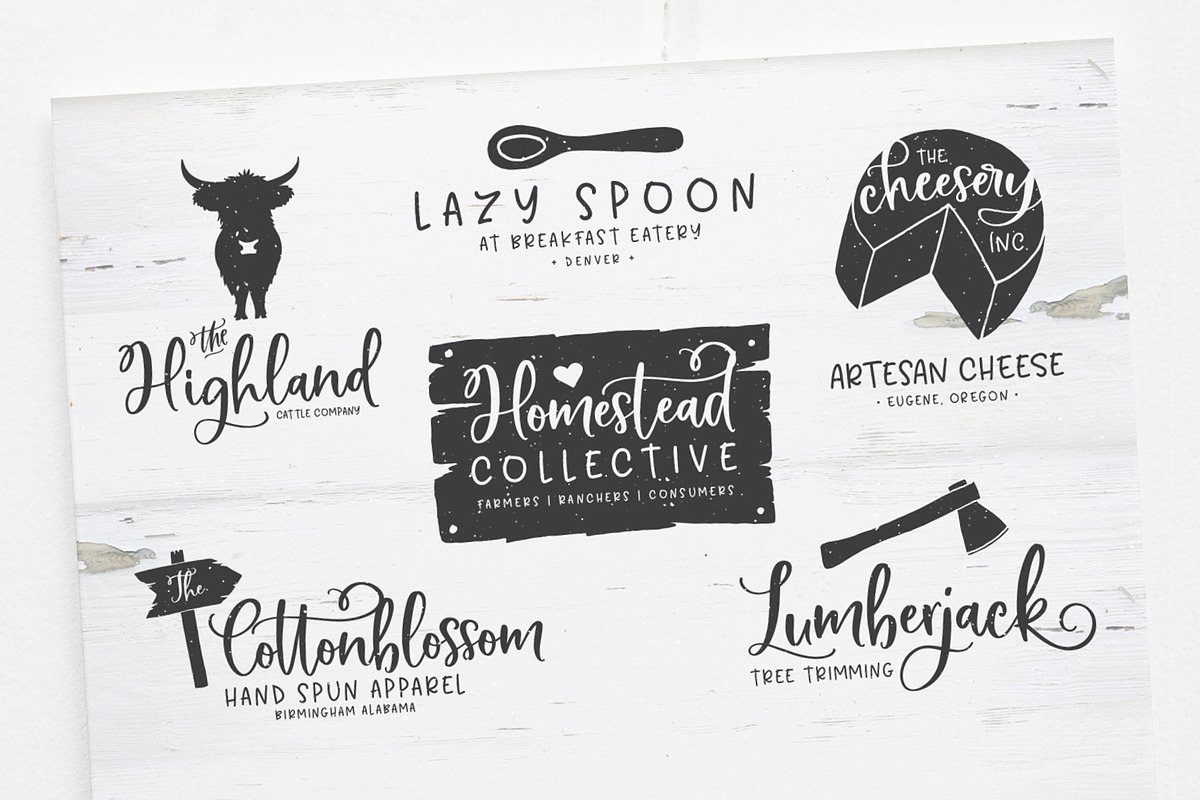 Bushel & Peck Fonts & Logos, a Script Font by Callie Rian & Co. (Photo 12 of 18)