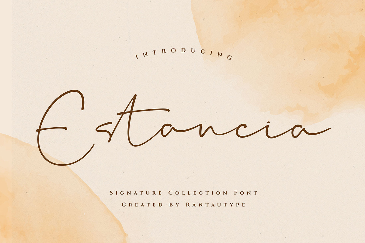 Estancia Elegant Signature Font, a Handwritten Font by RantautypeStudio (Photo 1 of 15)