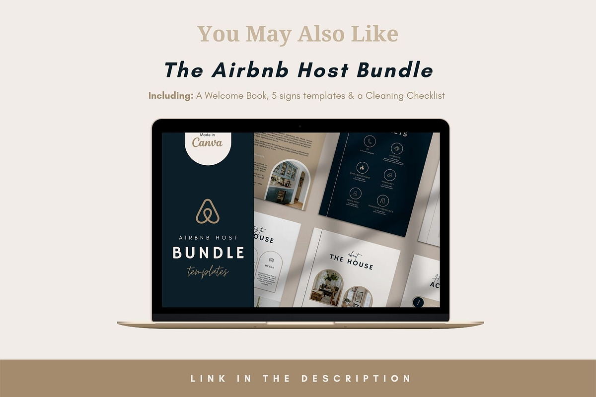 Airbnb Welcome Book Template, a Templates & Theme by The Classy Prints Co (Photo 9 of 9)