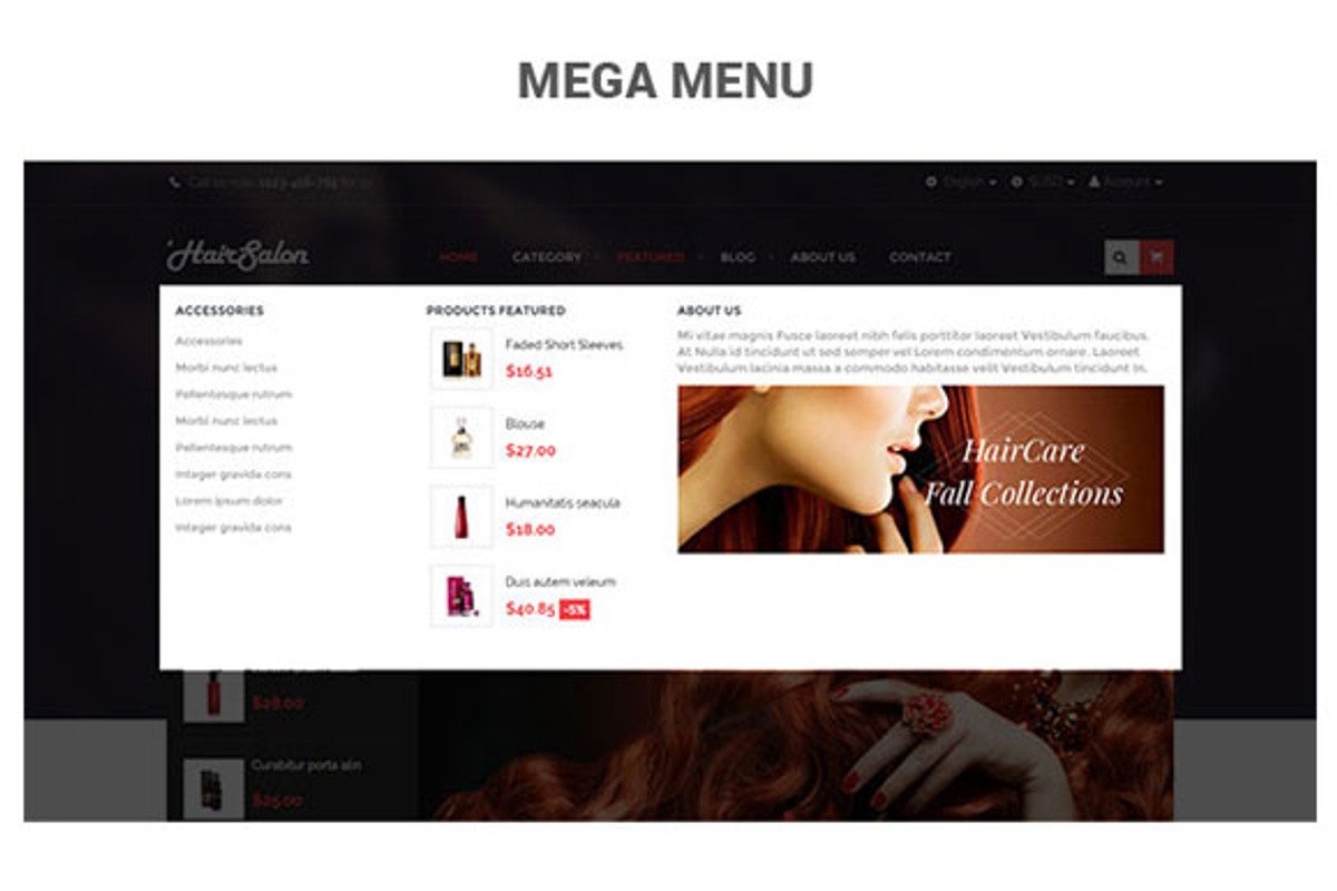 Ap Hair Salon Prestashop Theme, a Landing Page Template by apollotheme (Photo 5 of 9)
