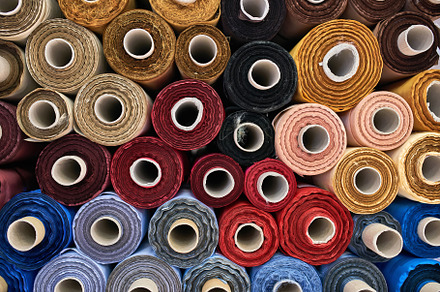 Fabric warehouse with many stock photo containing fabric and warehouse