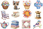 Cottage Quilts Fussy clipart, an Illustration by Designworld (Thumbnail 3 of 6)