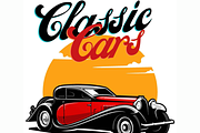 Vintage Classic Cars Coloring Pages, an Illustration by Sourcedigi (Thumbnail 1 of 3)