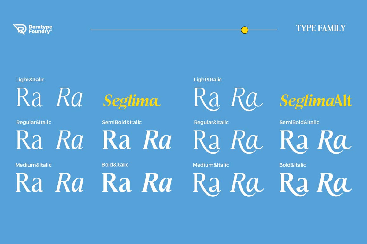 Seglima - (10 Fonts), a Serif Font by Dora Typefoundry (Photo 3 of 18)