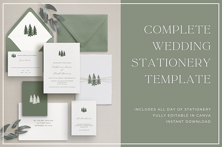 Forest Wedding Invitation Template