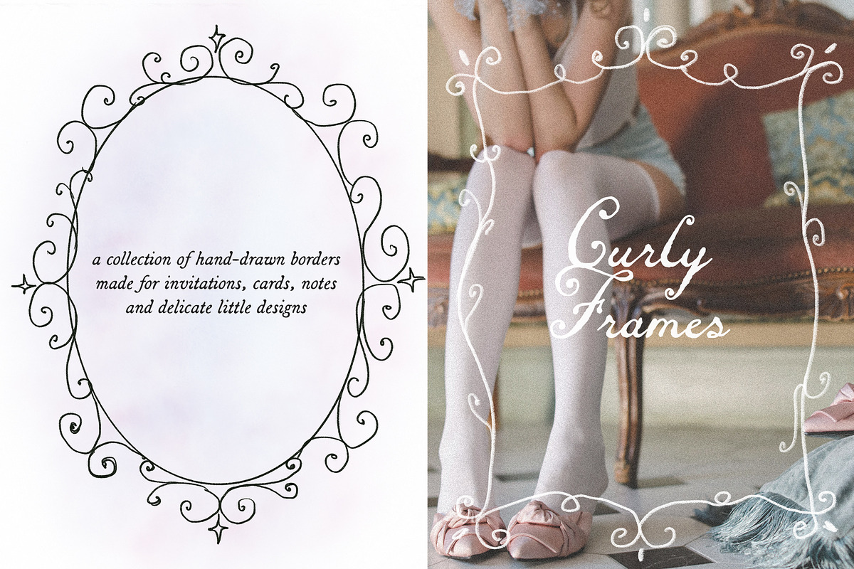 Curly Frames: Whimsical Borders, an Object Graphic by lerinartstudio (Photo 2 of 12)