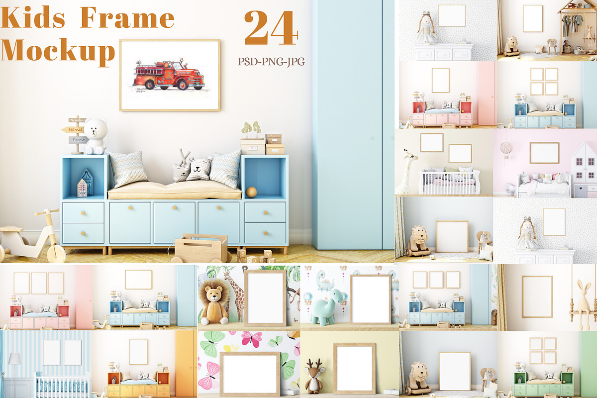 Kids Frame Mockup Bundle - 121, a Print Template by Mockup Shop (Photo 1 of 7)