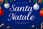 Santa Natale – Modern Christmas Font, a Script Font by overlaytemplates (Thumbnail 1 of 5)