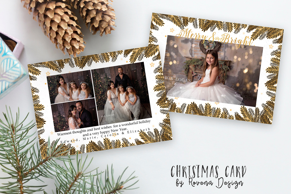 Christmas Card Template, a Card Template by Rovena Design (Photo 2 of 2)