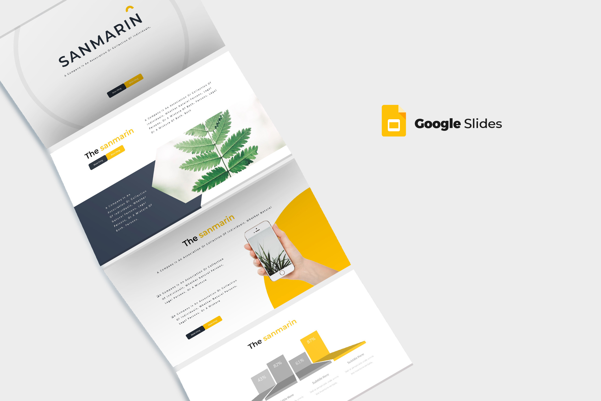 Sanmarin - Google Slides Template, a Presentation Template by AQR Studio