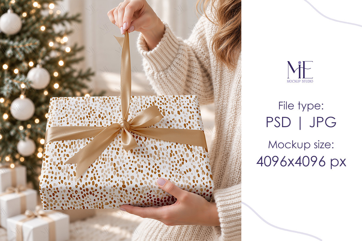 Wrapping Paper Mockup Gift Wrap Roll, an Advertising Mockup by Mie Mockup Studio (Photo 7 of 8)