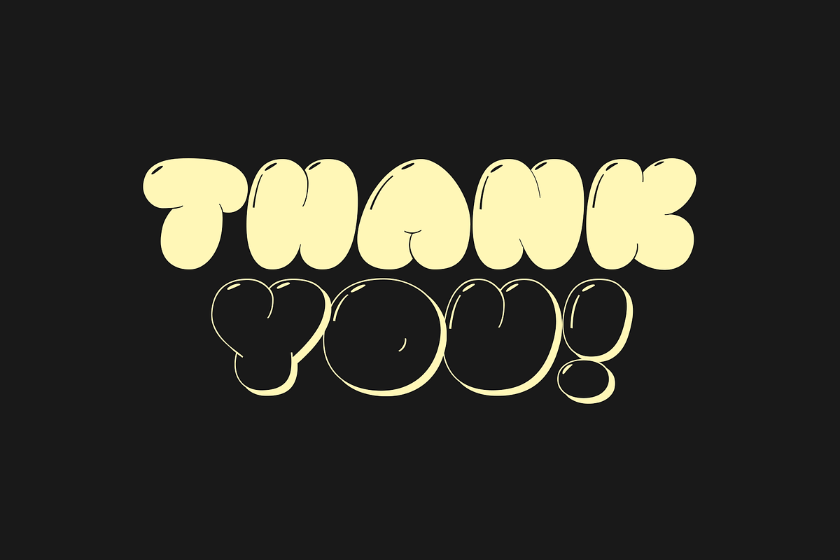 Pluffy Loon | Baloon Bubble Font, a Sans Serif Font by Jolicia Type (Photo 13 of 13)