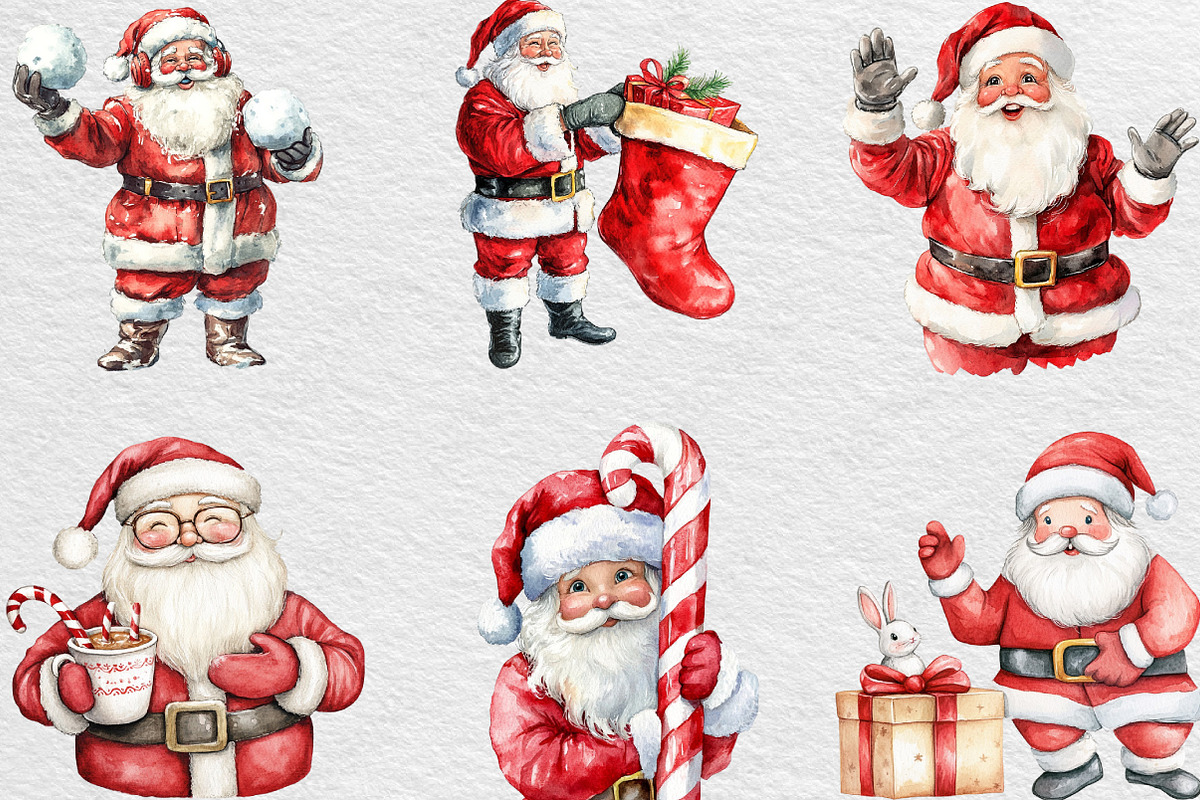 Santa Claus Clipart, an Illustration by Black Bird Studio (Photo 4 of 6)