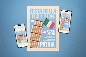 Festa Della Repubblica Flyer Set, a Flyer Template by The Good Store
