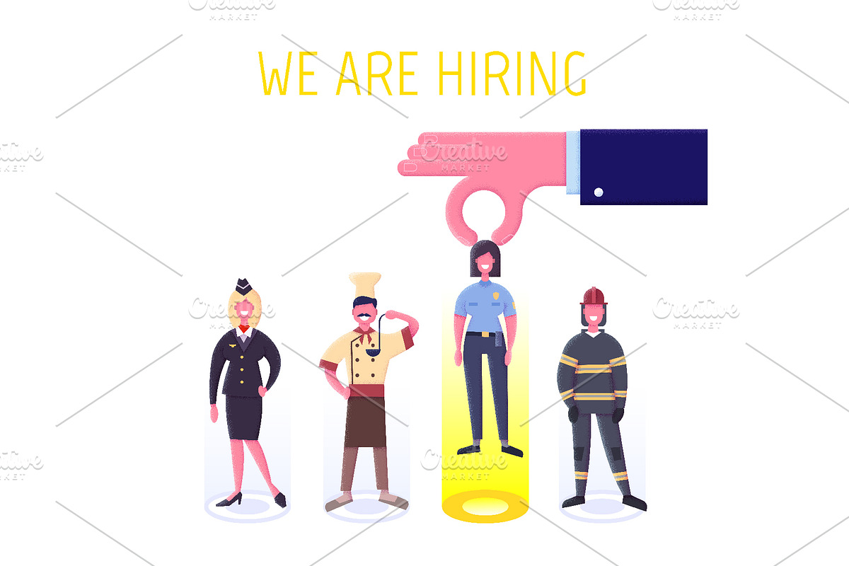 Vector Job Agency Set, a Person Illustration by Zonda (Photo 5 of 13)